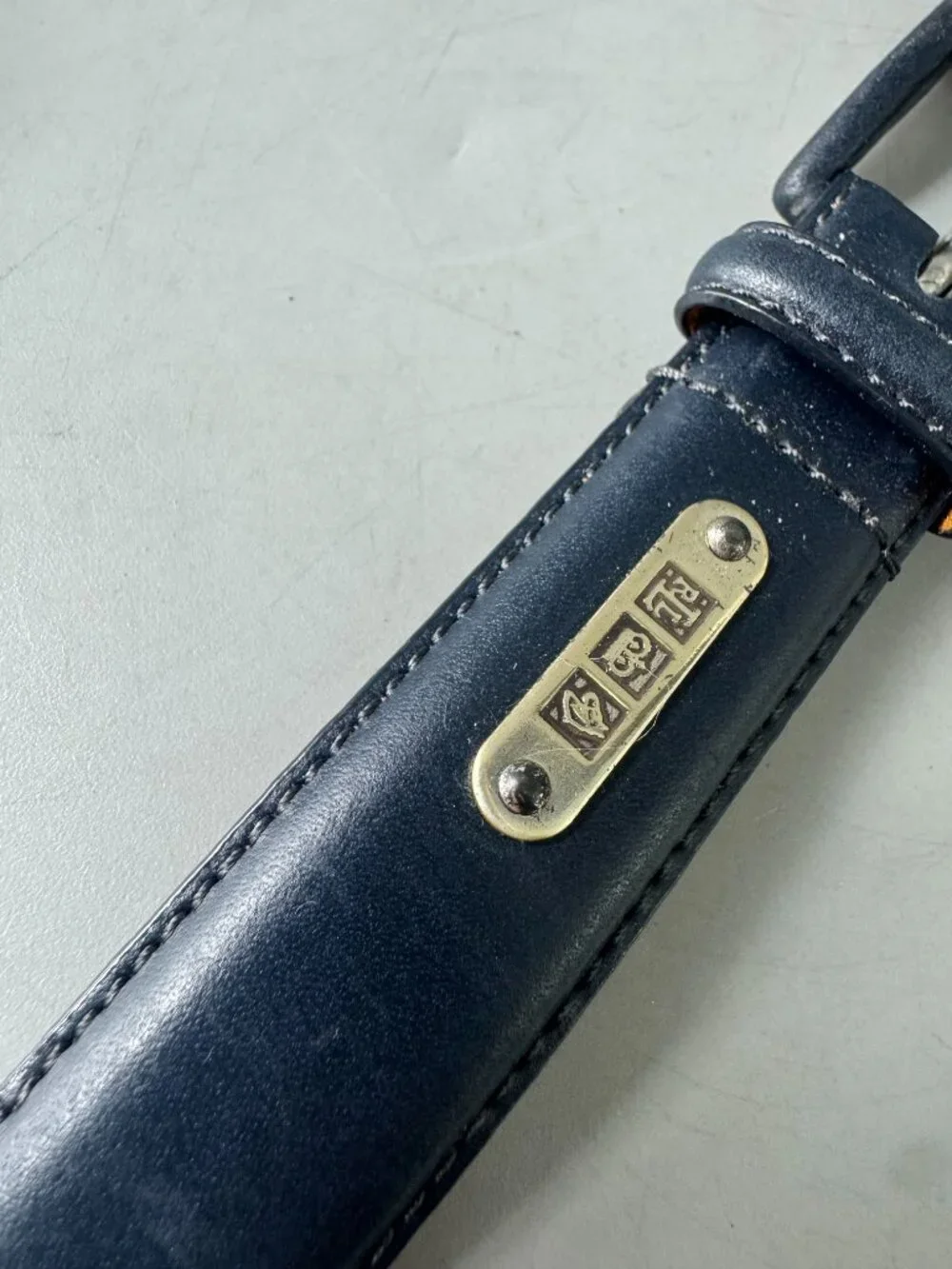 Lauren Ralph Lauren Navy Blue Leather belt, Size XL